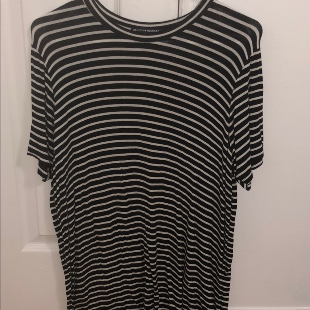 Black & White Striped T-Shirt Dress